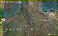 Sale land 10 km downtown Diego-Suarez