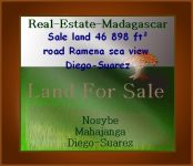 Sale land 46 898 ft² road Ramena sea view Diego-Suarez
