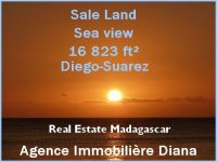 Sea view sale land 16823 ft² next Suarez hotel Diego-Suarez
